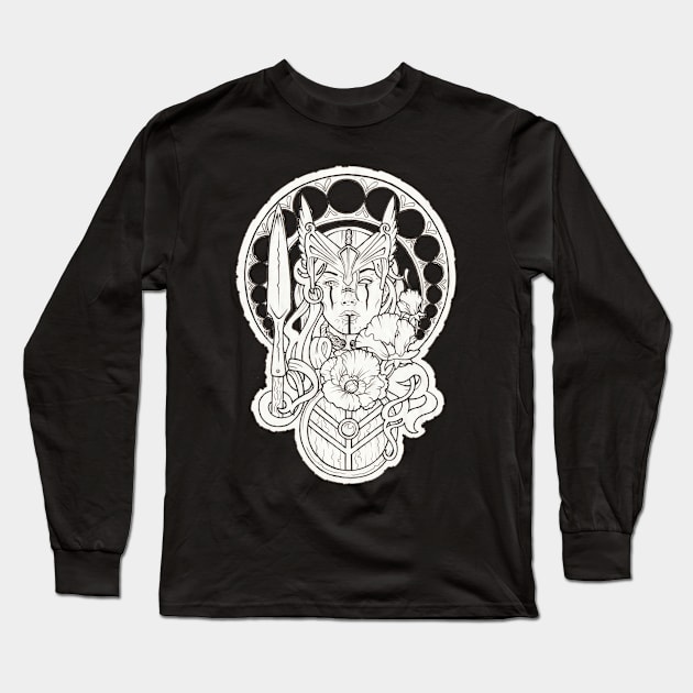 Valkyrie Long Sleeve T-Shirt by LeviathanTattoo